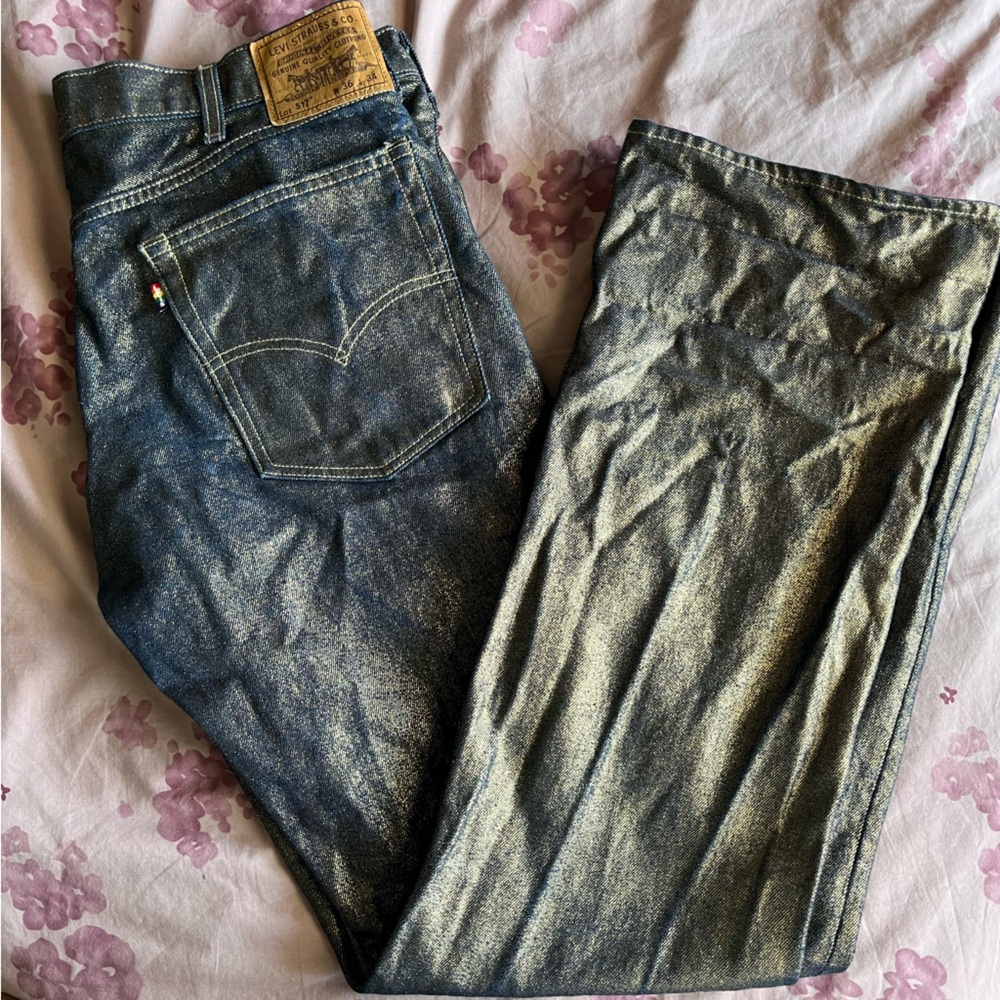 [Levi's] Metallic-Finish Pride 517 Bootcut Jeans